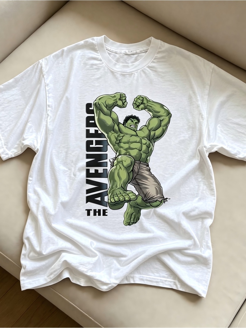 Retro The Avengers Hulk Marvel Casual Streetwear Womens Mens T-shirt Unisex